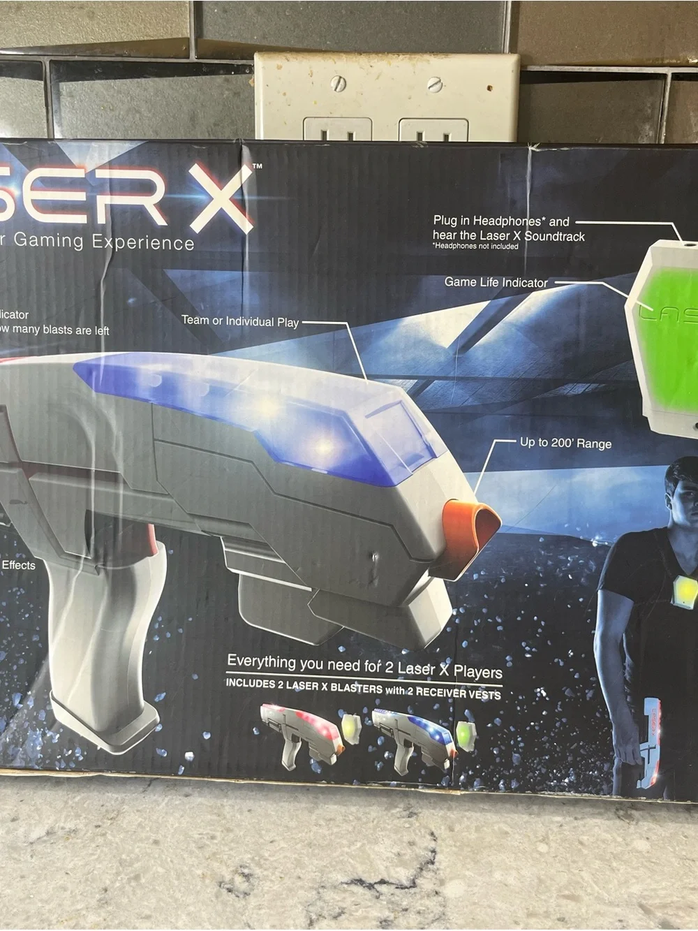 Laser X 2 Player Set Real-Life Laser Gaming Experience 200' Range Light Sound